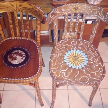 Design intitulée "chaises" par Samuel Colliard, Œuvre d'art originale, Meuble