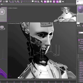 「ANAMI robot anthrop…」というタイトルのデジタルアーツ Samuel De Cruzによって, オリジナルのアートワーク, 3Dスカルプティング