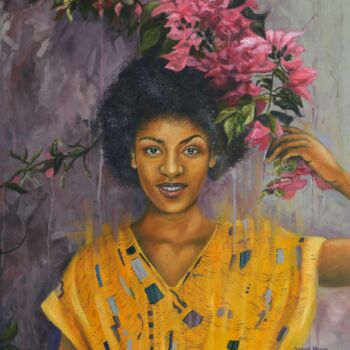 Painting titled "Beautiful love" by Samuel Momoh (Artsam), Original Artwork, Oil