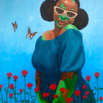 Painting titled "AYINKE" by Samuel Olutimileyin Taiwo, Original Artwork, Acrylic