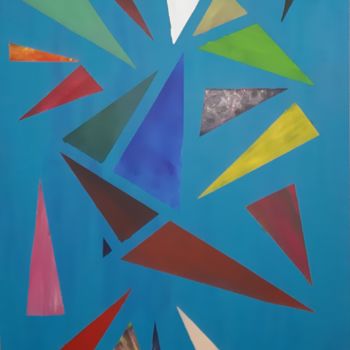 Painting titled "Triangle" by Samuel Rotnemer, Original Artwork, Acrylic