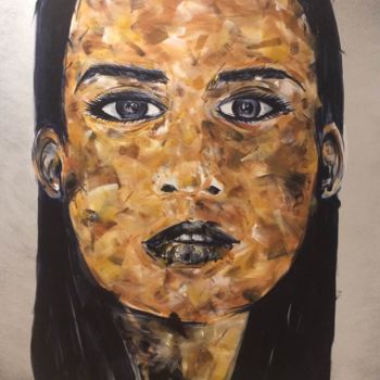 Painting titled "Série Portrait 01" by Samwell, Original Artwork