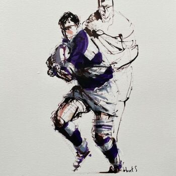 "Peinture rugbystique" başlıklı Tablo Samuel Robert tarafından, Orijinal sanat, Mürekkep