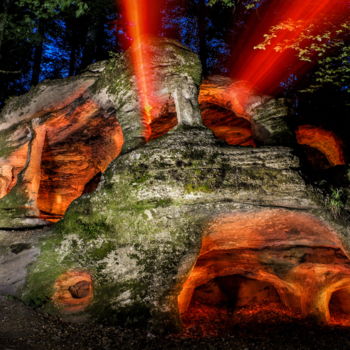 Photographie intitulée "La Grotte de l'Ermi…" par San Art, Œuvre d'art originale, Light Painting