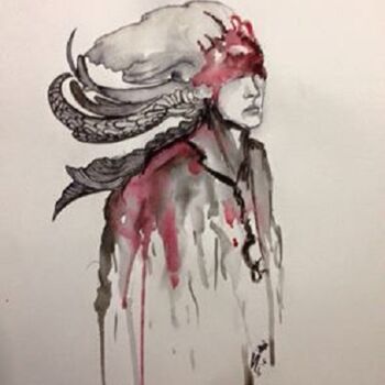 Painting titled "Trust" by Sana Anwer, Original Artwork, Watercolor