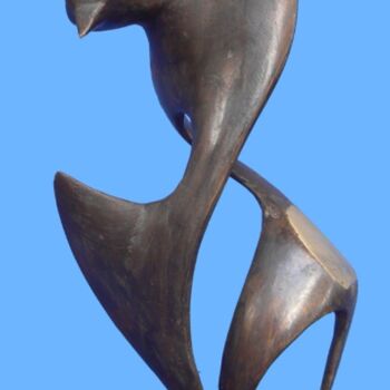 Sculpture intitulée "Le message éducatif" par Abdoul Karim Sana, Œuvre d'art originale, Bronze