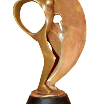 Sculpture intitulée "La danse nocturne" par Abdoul Karim Sana, Œuvre d'art originale, Bronze