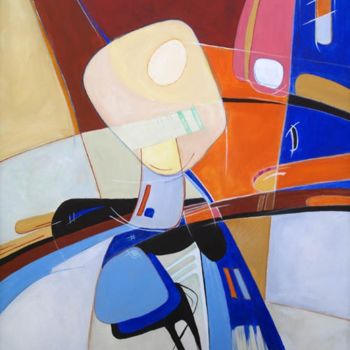 Painting titled "Douceur" by Sanaa Bezzaz, Original Artwork