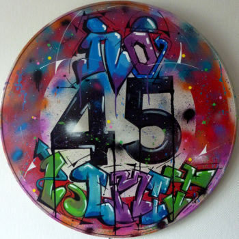 Sculpture titled "No limit" by Saname, Original Artwork, Spray paint Mounted on Metal