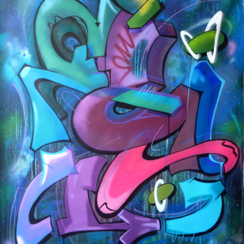 Painting titled "100 titres 63" by Saname, Original Artwork, Spray paint