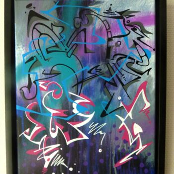 Painting titled "100 titres 70" by Saname, Original Artwork, Acrylic Mounted on Wood Stretcher frame