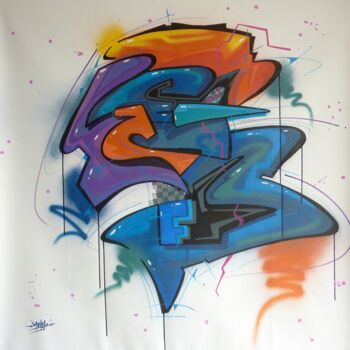 Schilderij getiteld "100 titres 111" door Saname, Origineel Kunstwerk, Graffiti