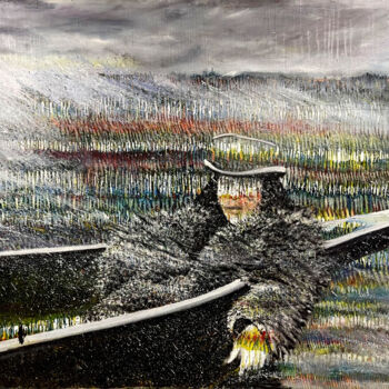 Pintura titulada "Dead man" por Sánchez Gruffy, Obra de arte original, Oleo Montado en Bastidor de camilla de madera