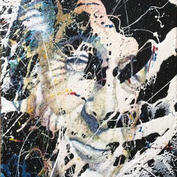 Картина под названием "Robert D N" - Sánchez Gruffy, Подлинное произведение искусства, Масло Установлен на Деревянная рама д…