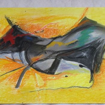 Pintura titulada "Suerte...toro" por Jorge Alberto Sánchez Conte, Obra de arte original, Pastel