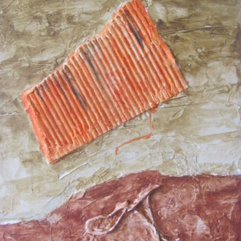 Pintura titulada "naranja sobre verde" por Jorge Alberto Sánchez Conte, Obra de arte original, Acrílico