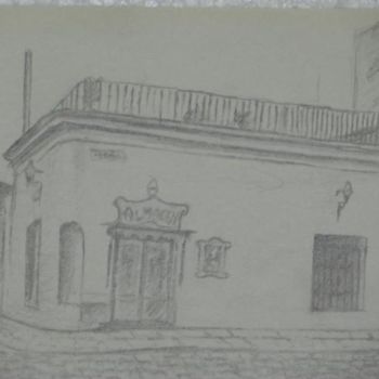 Dessin intitulée "Vieja casa colonial" par Jorge Alberto Sánchez Conte, Œuvre d'art originale, Autre