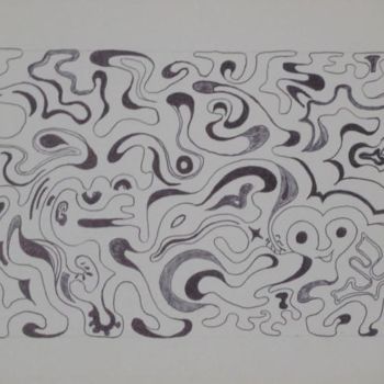 Dibujo titulada "Formas abstractas" por Jorge Alberto Sánchez Conte, Obra de arte original, Otro