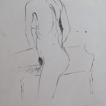 Disegno intitolato "Carmen" da Jorge Alberto Sánchez Conte, Opera d'arte originale, Carbone