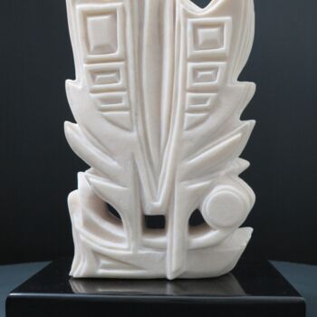 Sculptuur getiteld "Letter M. The theor…" door Sand, Origineel Kunstwerk, Steen