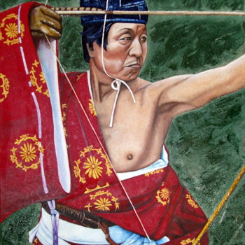 Painting titled "Kyùdo Kai" by Sanderochefort, Original Artwork, Oil