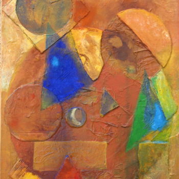 Schilderij getiteld "Composition 2" door Sand Laurans, Origineel Kunstwerk, pigmenten