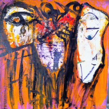 Malarstwo zatytułowany „" Les trois visages…” autorstwa Sandra C., Oryginalna praca