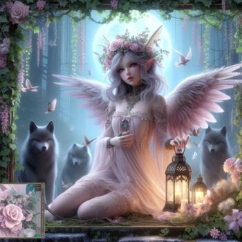 Digital Arts titled "Fairies1" by Sandra Egbers (My-AI-Art), Original Artwork, AI generated image