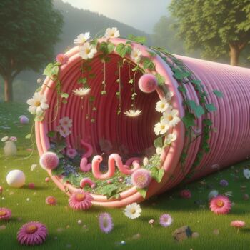 Arts numériques intitulée "Worms" par Sandra Egbers (My-AI-Art), Œuvre d'art originale, Image générée par l'IA