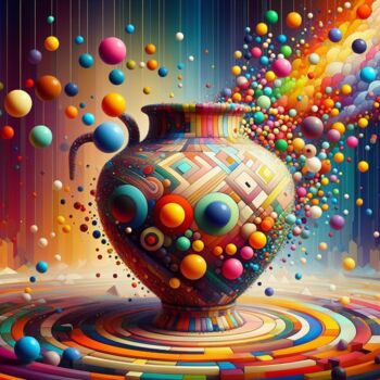 Arte digitale intitolato "Paint Splash" da Sandra Egbers (My-AI-Art), Opera d'arte originale, Immagine generata dall'IA