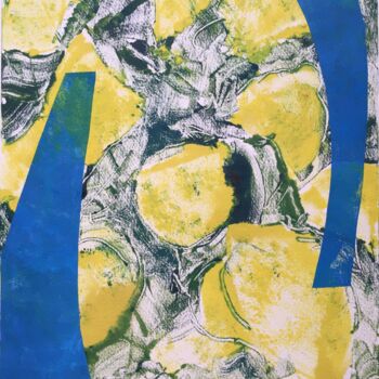 Printmaking titled "Lemon Squeeze" by Sandra Haney, Original Artwork, Monotype