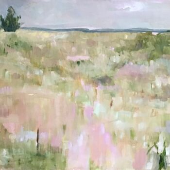 Painting titled "The Plateau in Summ…" by Sandra Haney, Original Artwork, Oil Mounted on Wood Stretcher frame