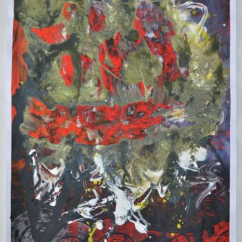 Peinture intitulée "flames" par Sandra Hine, Œuvre d'art originale, Acrylique