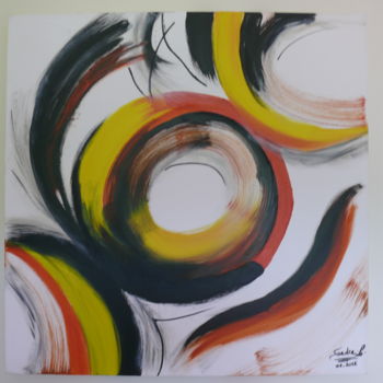 Peinture intitulée "Danse des cercles" par Sandra Lafarge, Œuvre d'art originale