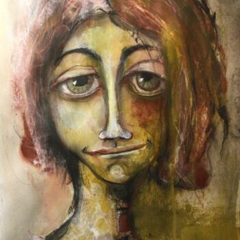 Malerei mit dem Titel "Je m'en fous" von Sandra Ludwig, Original-Kunstwerk, Aquarell