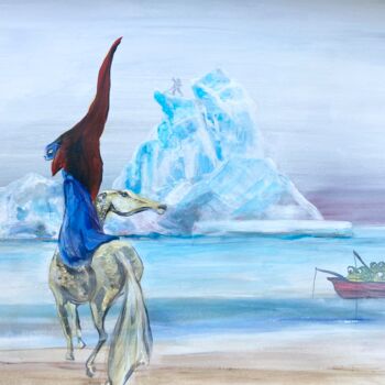 Malarstwo zatytułowany „Eisberg” autorstwa Sandra Ludwig, Oryginalna praca, Akryl