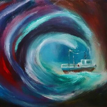 Pintura titulada "Journey Through the…" por Sandra Maciantowicz, Obra de arte original, Acrílico