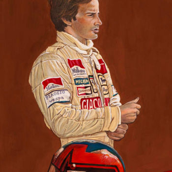 Painting titled "Ritratto a Gilles V…" by Sandra Malagoli, Original Artwork, Tempera