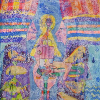 Malerei mit dem Titel "Spirituel" von Sandra Pohin, Original-Kunstwerk, Acryl