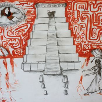 Zeichnungen mit dem Titel "The blind View.jpg" von Sandra Schacherl, Original-Kunstwerk, Graphit