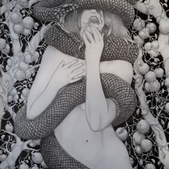 Drawing titled "Eva" by Sandra Sousa, Original Artwork, Pencil