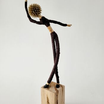 Sculpture titled "Jimmy" by Sandra Veillette, Original Artwork, Wood