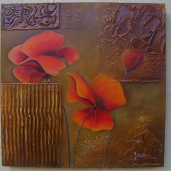 Painting titled "Floral 11 003" by Sandra Belluzzo, Original Artwork, Oil