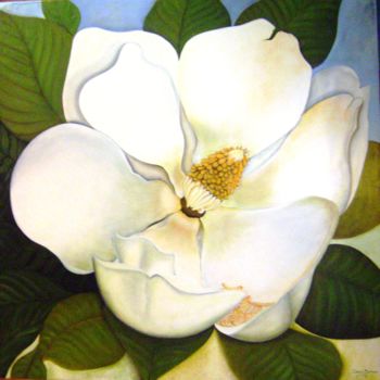 Pintura intitulada "Aromas de magnolia" por Sandra Belluzzo, Obras de arte originais, Outro