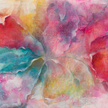 Malarstwo zatytułowany „Orquídea Rosa” autorstwa Sandra Filardi, Oryginalna praca, Olej