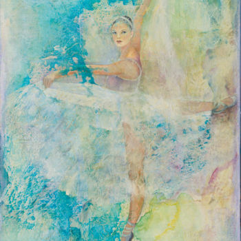 Peinture intitulée "Bailarina de Ávila…" par Sandra Filardi, Œuvre d'art originale, Encaustique