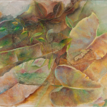 Pintura intitulada "Folhas da Mata Atlâ…" por Sandra Filardi, Obras de arte originais, Óleo