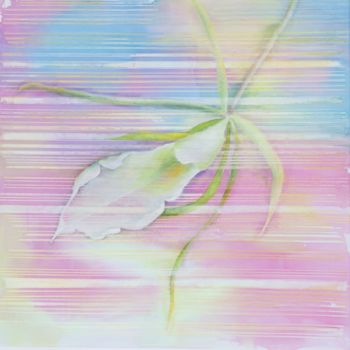 Pintura intitulada "Orquídea Brassavola…" por Sandra Filardi, Obras de arte originais, Óleo