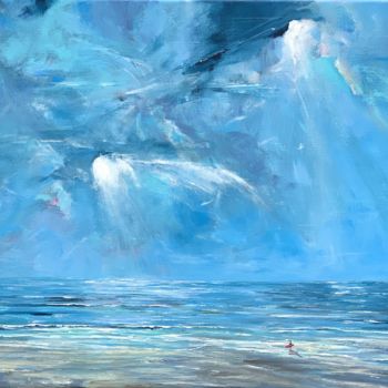 Malerei mit dem Titel "Ocean Addicted" von Sandra Gebhardt-Hoepfner, Original-Kunstwerk, Acryl