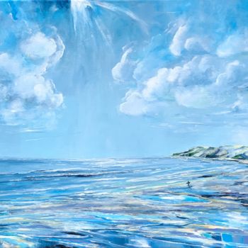 Malerei mit dem Titel "Finally Ocean" von Sandra Gebhardt-Hoepfner, Original-Kunstwerk, Acryl
